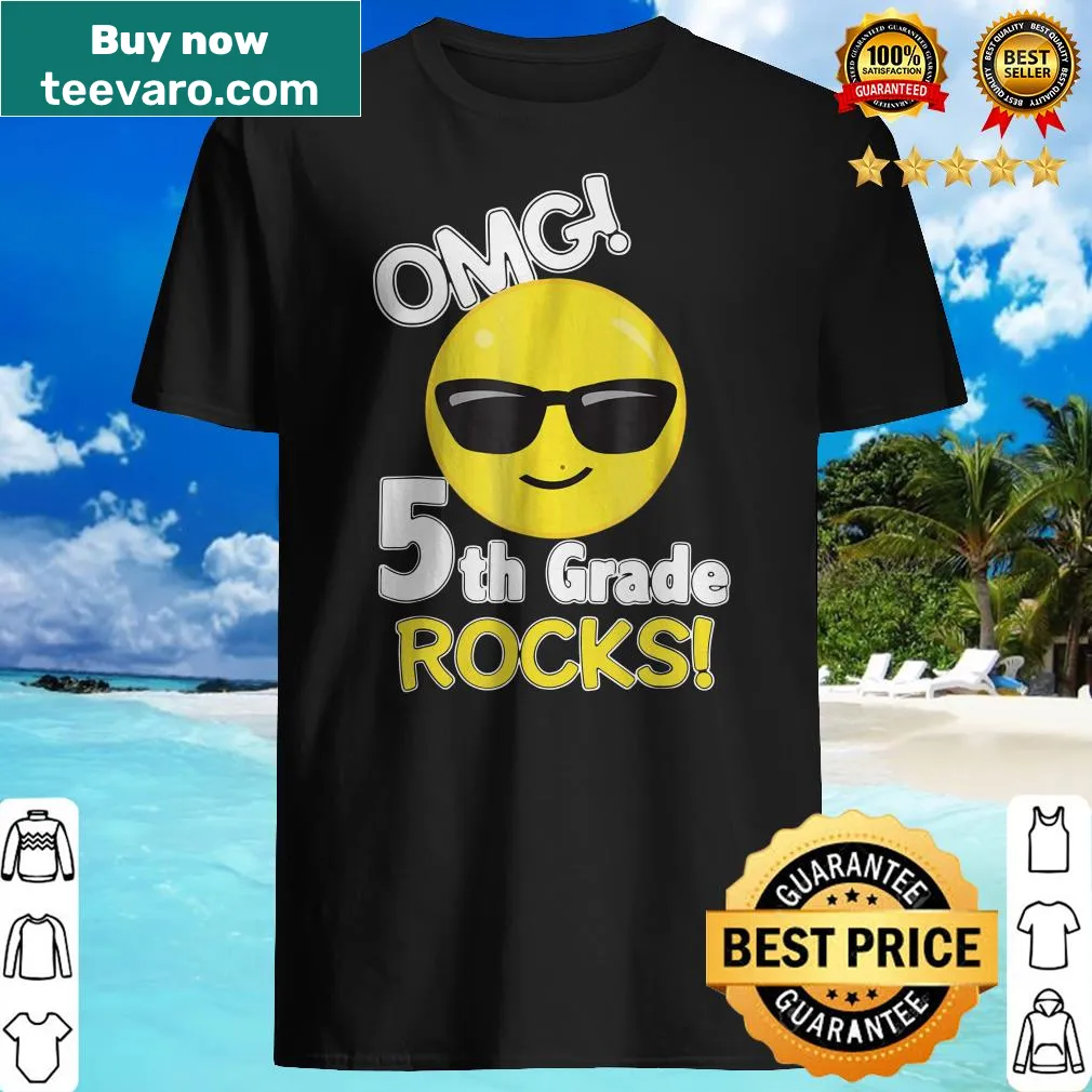 Cute shirt featuring emoticon design that says 'First Grade Rocks'