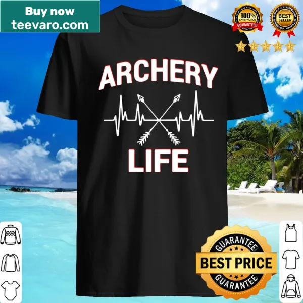 Archery-themed shirt with bold typography celebrating the sport