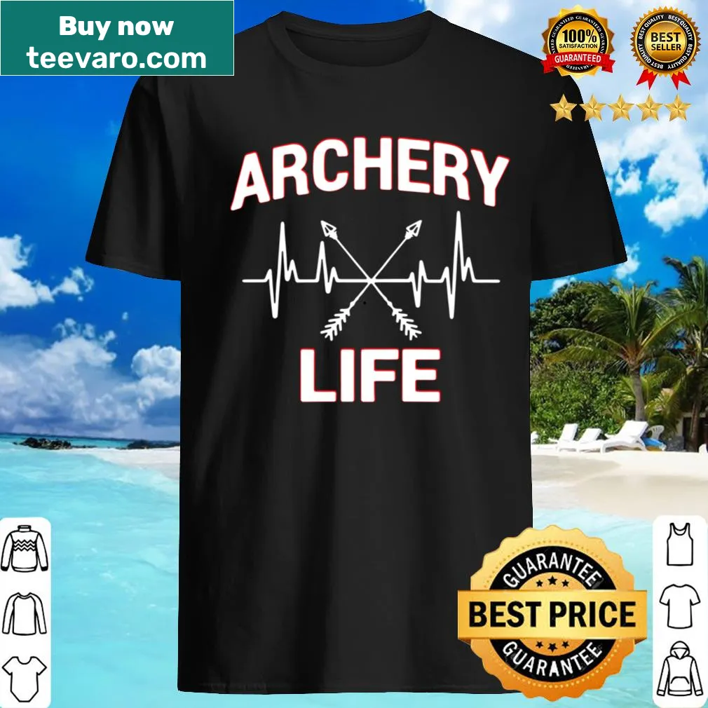 Archery-themed shirt with bold typography celebrating the sport