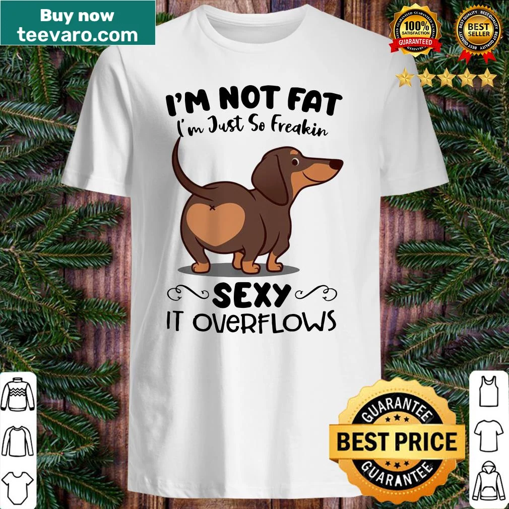 Funny Dachshund shirt with humorous text about being sexy