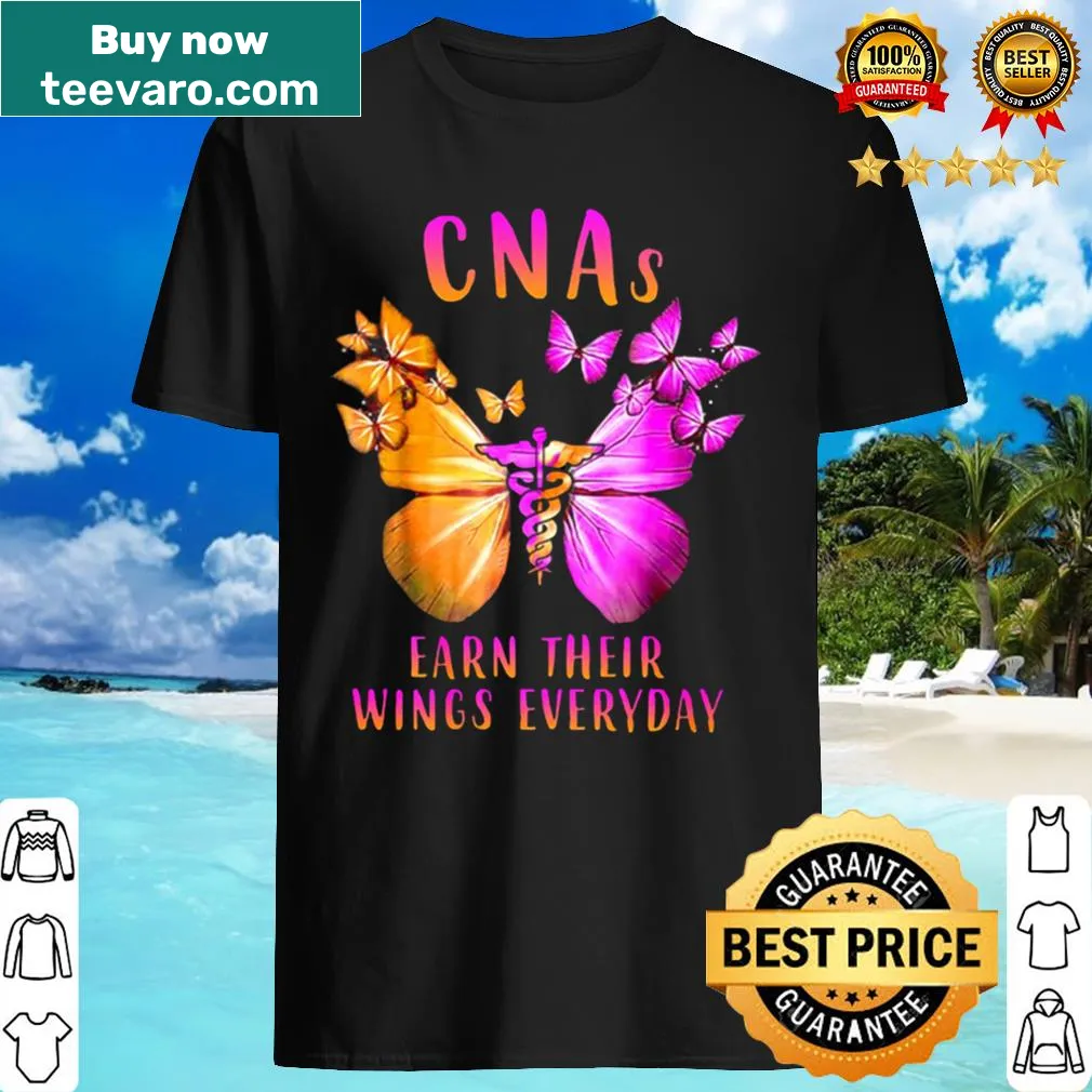 Butterfly-themed shirt honoring CNAs with a heartfelt message