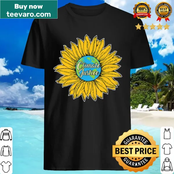 Inspirational climate justice shirt with eco-friendly message