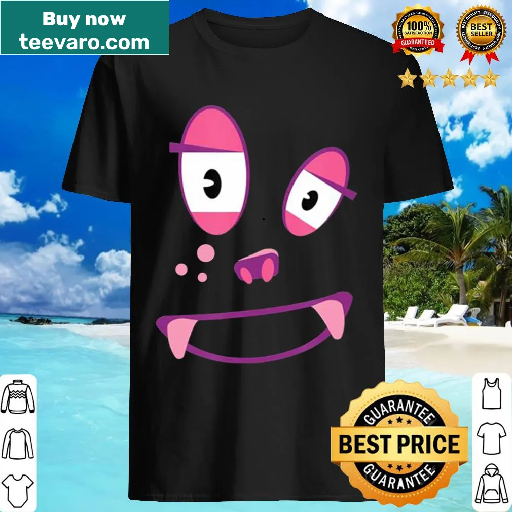 Funny ghost-monster face Halloween T-shirt