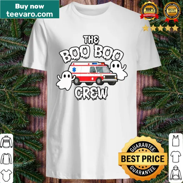 Halloween shirt with a ghost and EMT-themed text