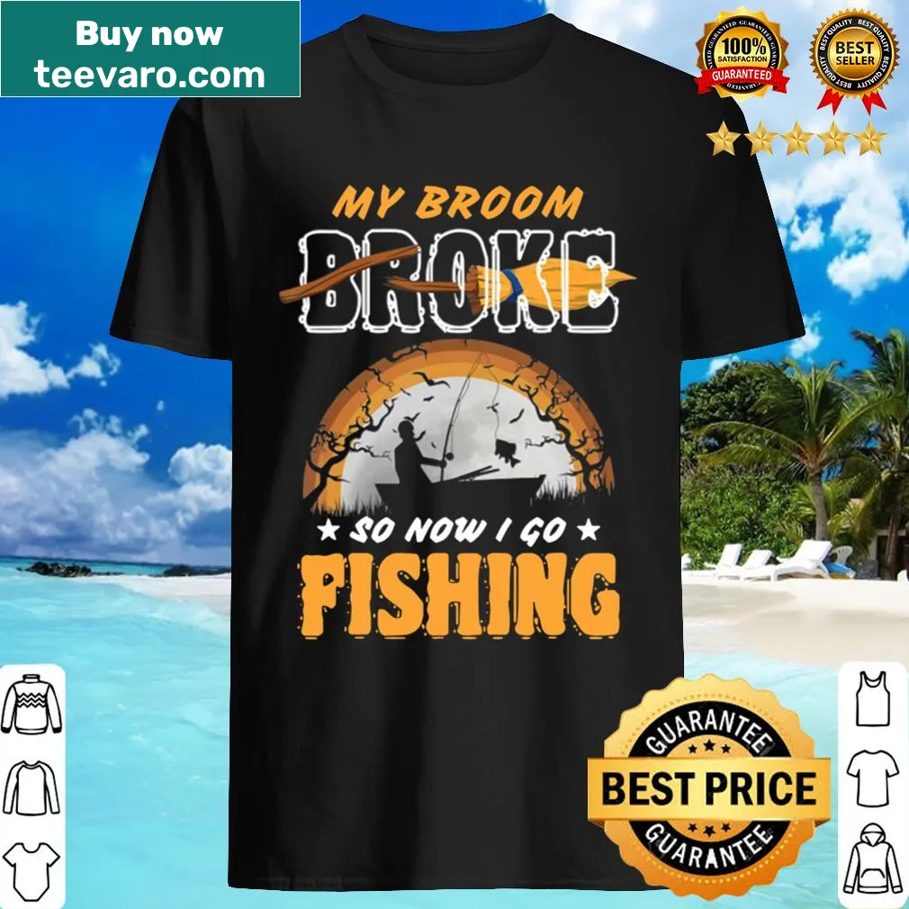 Funny fishing-themed Halloween shirt with humorous text