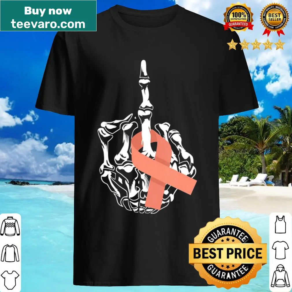 Bold uterus cancer awareness graphic on shirt