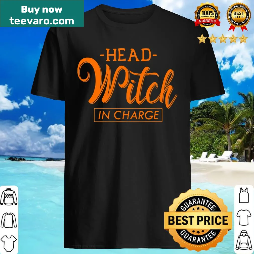 Shirt with 'Head Witch In Charge' Halloween text