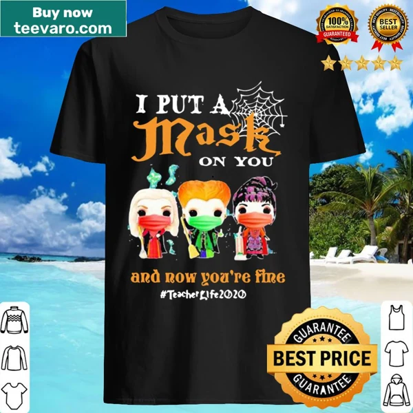 Funny teacher shirt with humorous mask phrase for educators