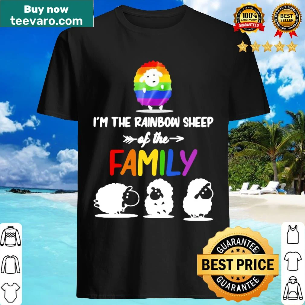 Shirt celebrating individuality as the rainbow sheep of the family