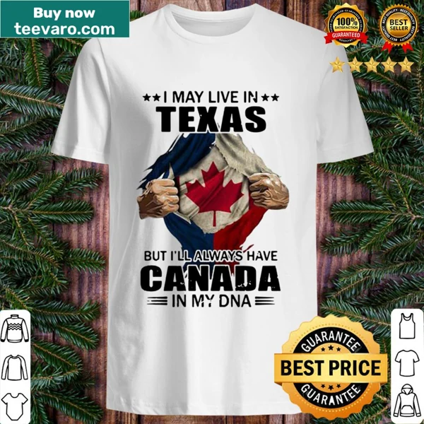 Shirt highlighting a connection to Texas and Canada
