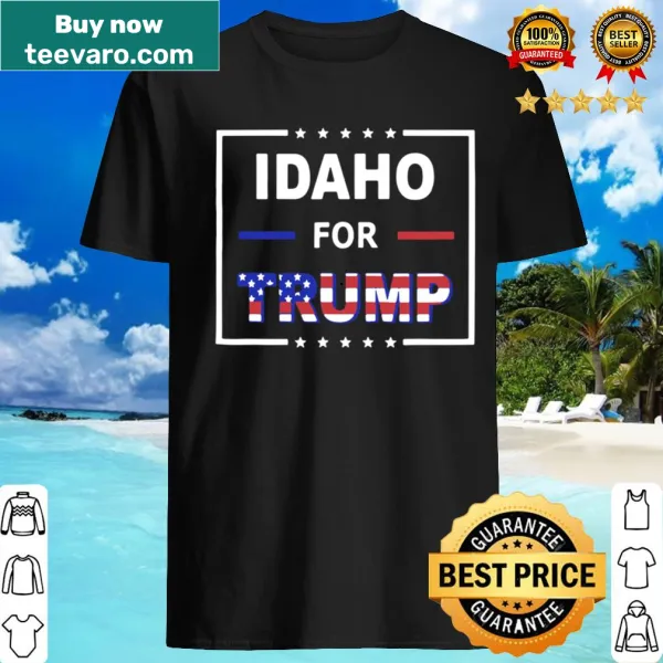American flag shirt with text supporting Trump in Idaho