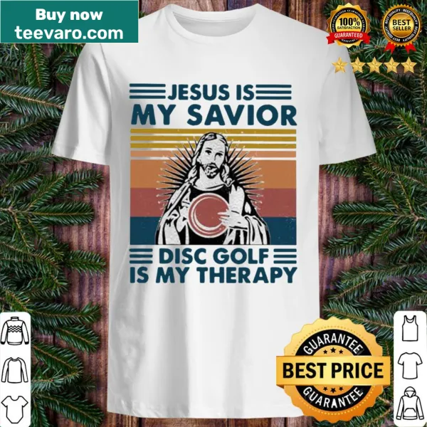 Vintage-style shirt with a faith and disc golf theme