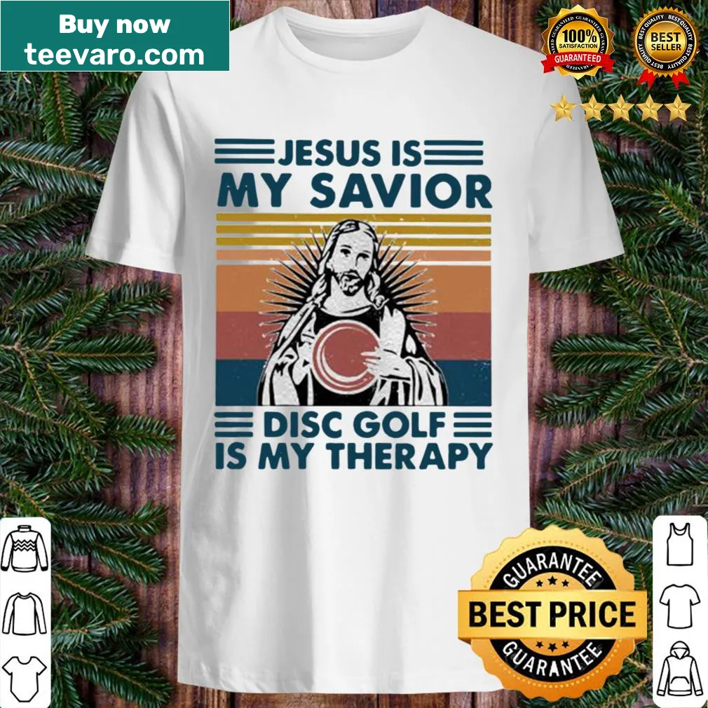 Vintage-style shirt with a faith and disc golf theme