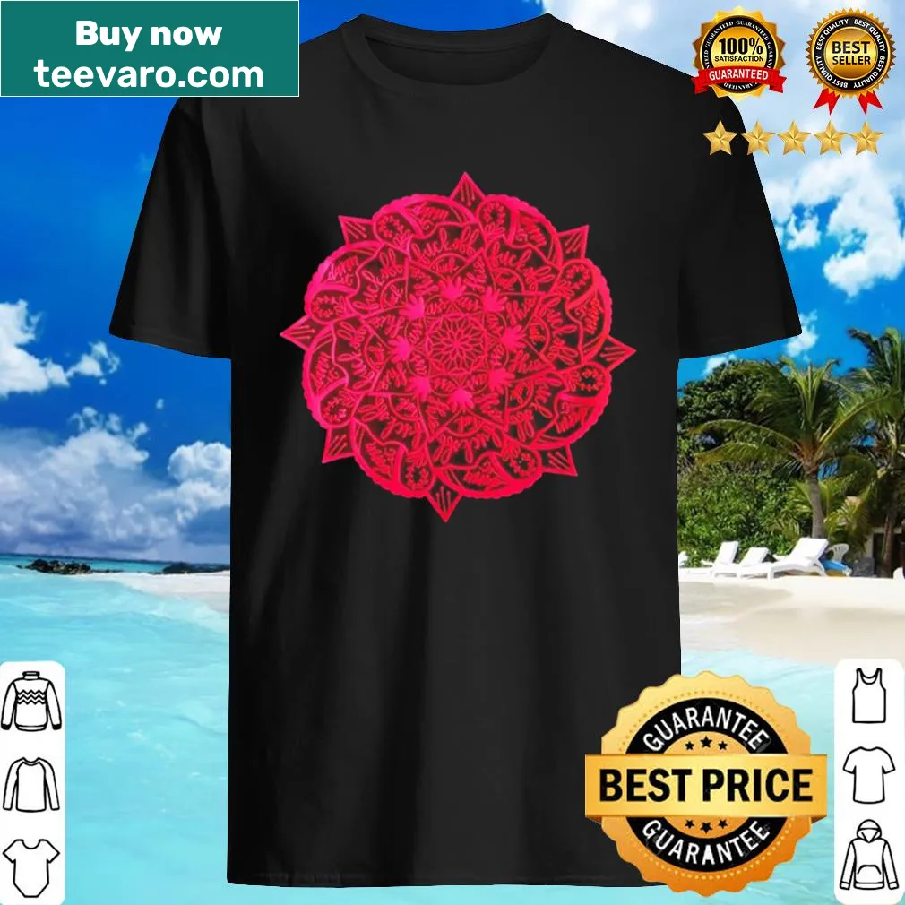 Intricate mandala design shirt promoting peace and mindfulness