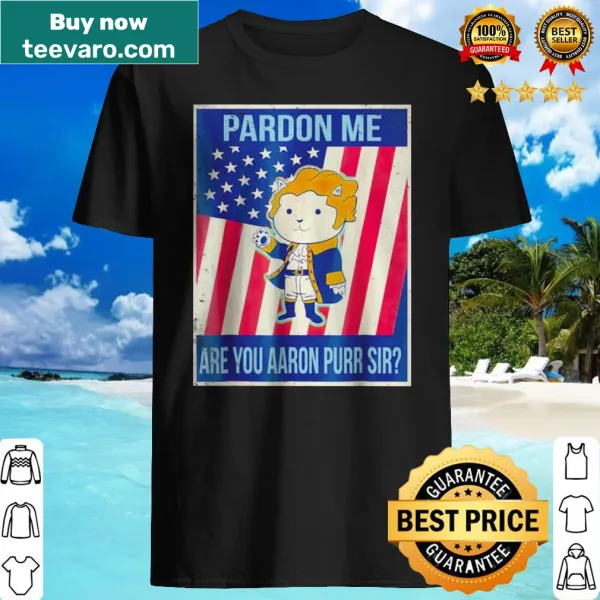 Cute cartoon shirt featuring a musical cat and a playful phrase.