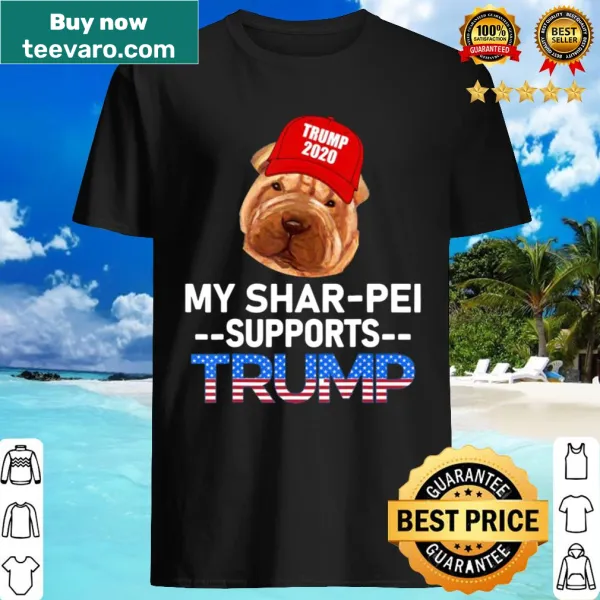 Trump-themed shirt featuring an adorable Shar-Pei illustration