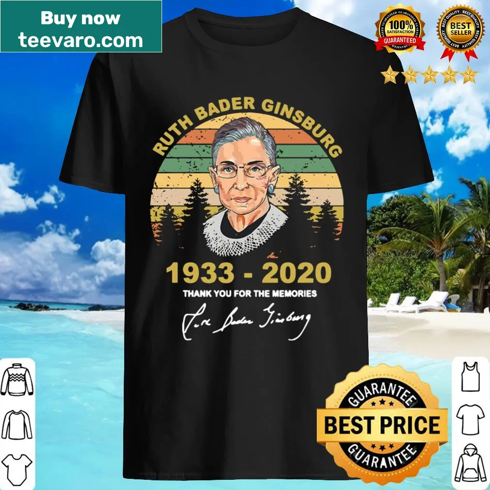 Vintage RBG shirt with tribute message and dates