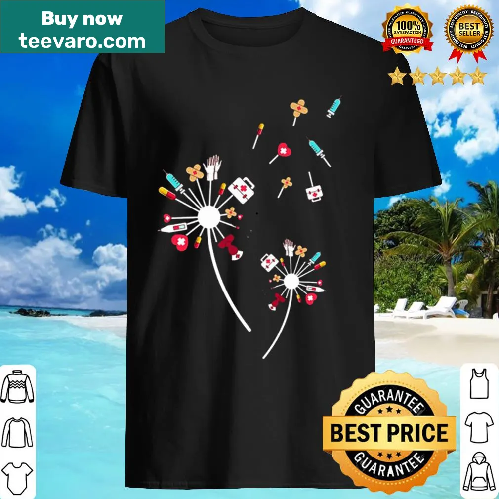 Whimsical dandelion graphic with Nurse text
