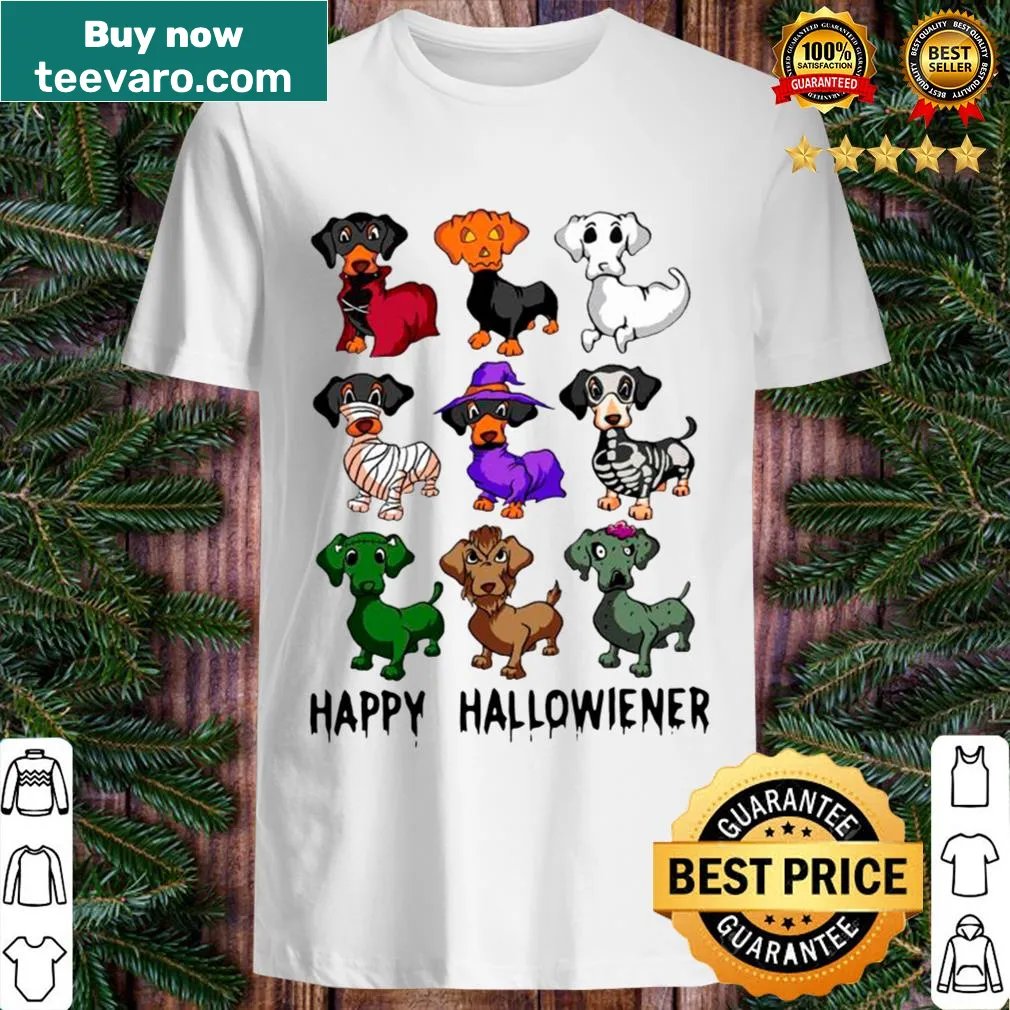 Halloween shirt featuring an adorable dachshund in costume