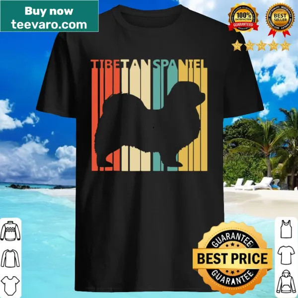 Vintage-style Tibetan Spaniel T-shirt design