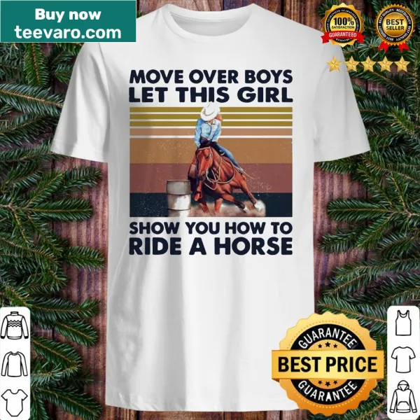Vintage shirt with empowering horse riding text for girls