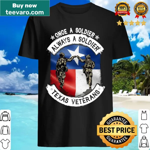 Typography shirt honoring Texas veterans and their service
