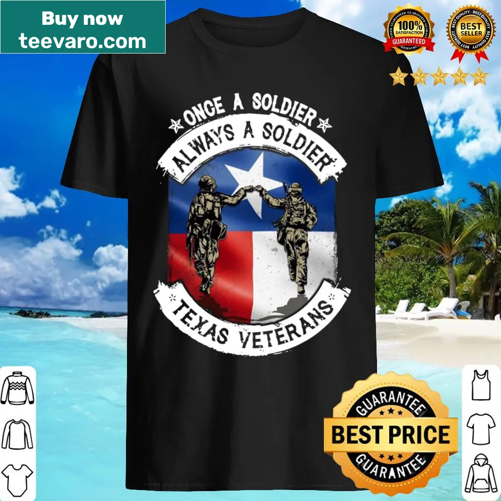 Typography shirt honoring Texas veterans and their service