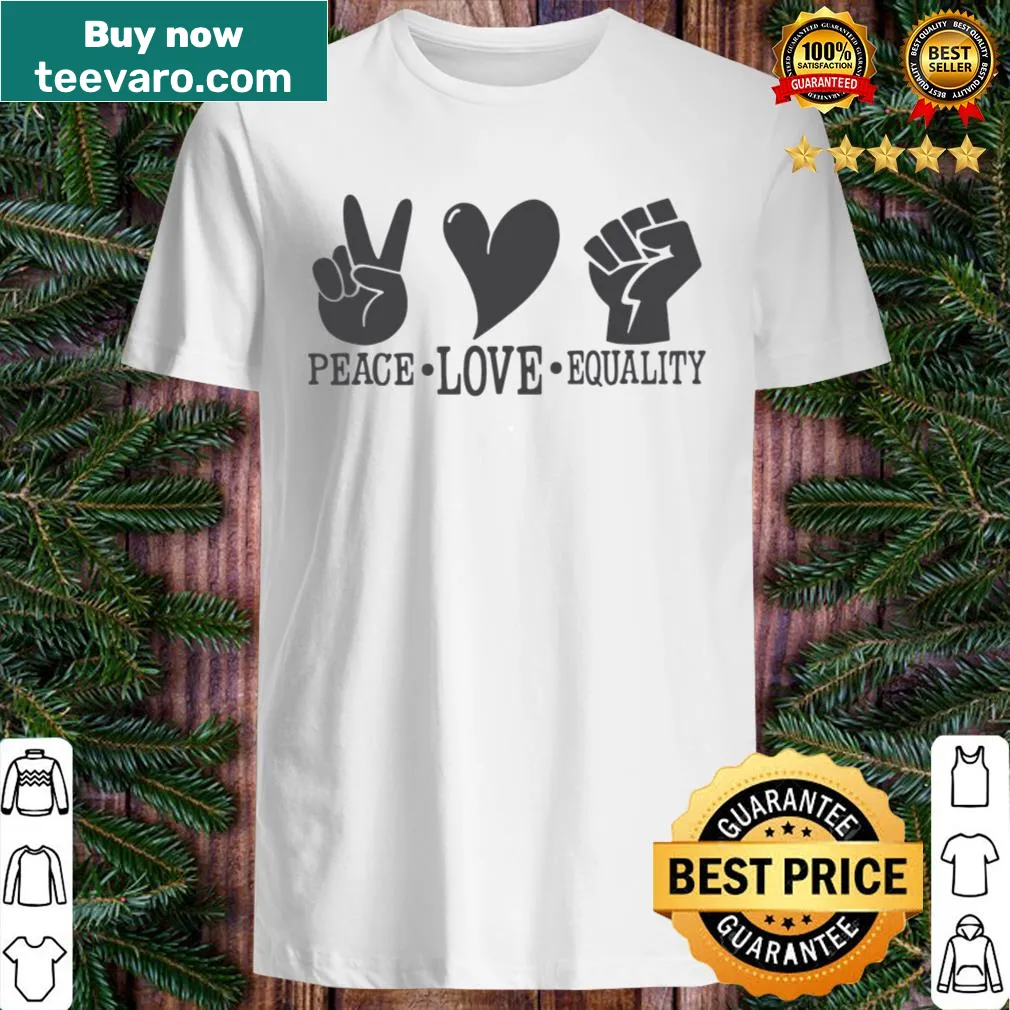 Graphic promoting peace, love, and equality for social justice