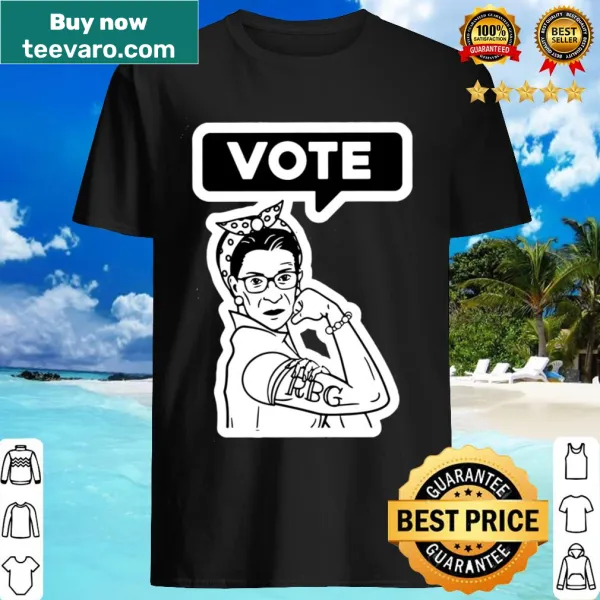 RBG VOTE shirt with bold typography