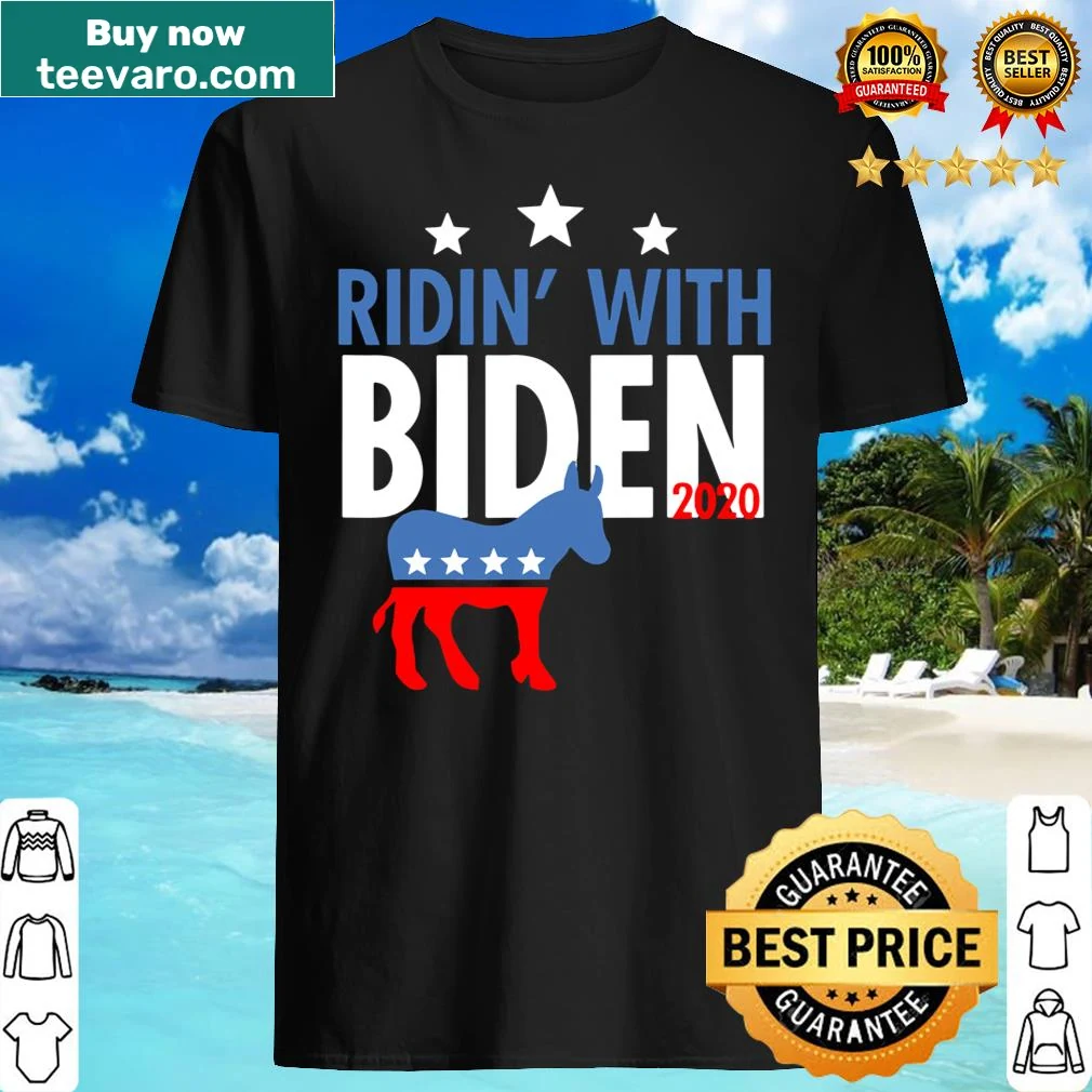 Ridin’ With Biden 2020 shirt featuring clear typography supporting Biden
