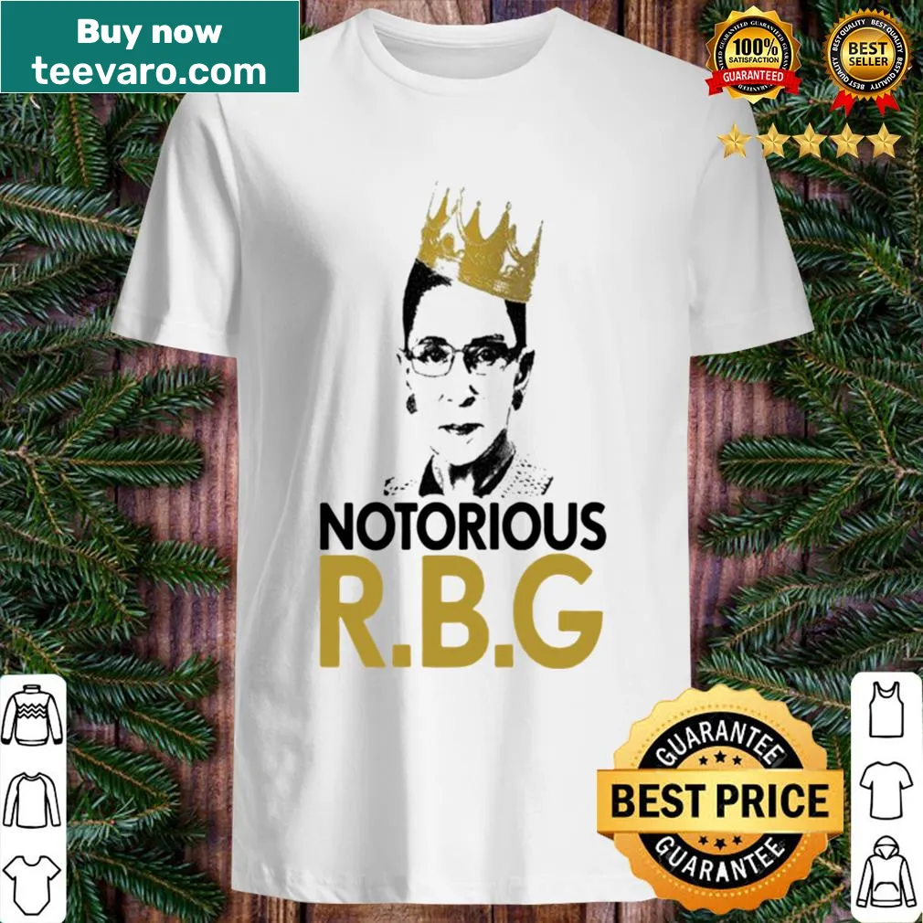 Shirt honoring Ruth Bader Ginsburg with 'Notorious RBG' text