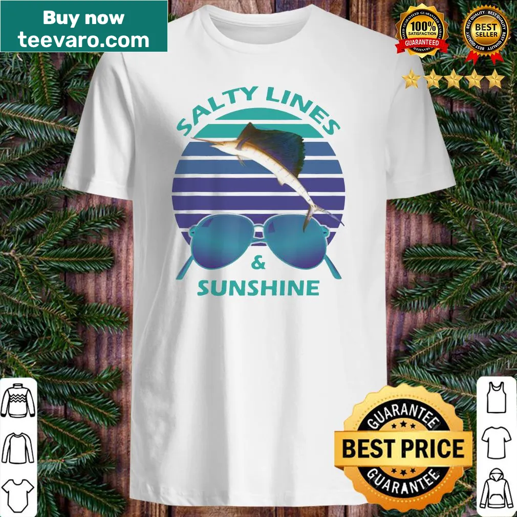 Retro sunset marlin t-shirt with vintage styling