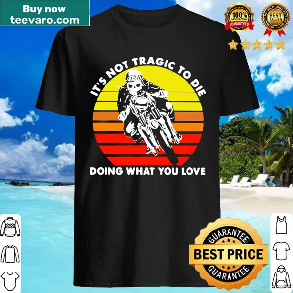 Vintage T-shirt of a skeleton riding motocross with humorous text