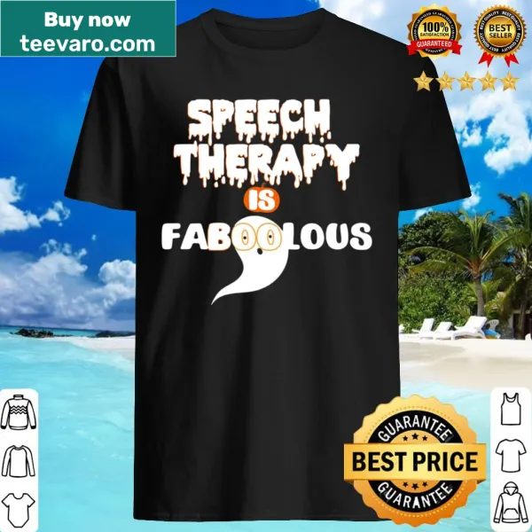Funny Halloween-themed shirt for speech therapists with a humorous slogan