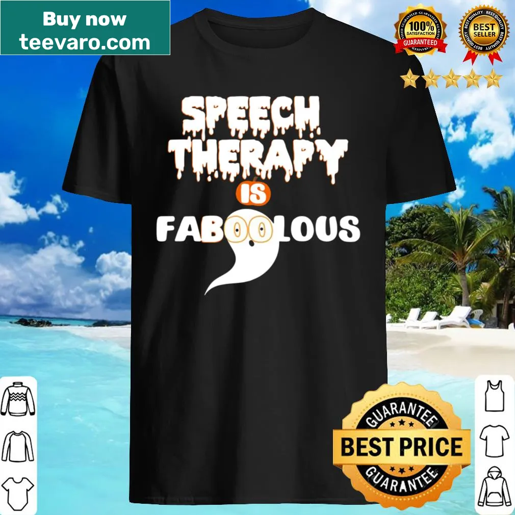 Funny Halloween-themed shirt for speech therapists with a humorous slogan