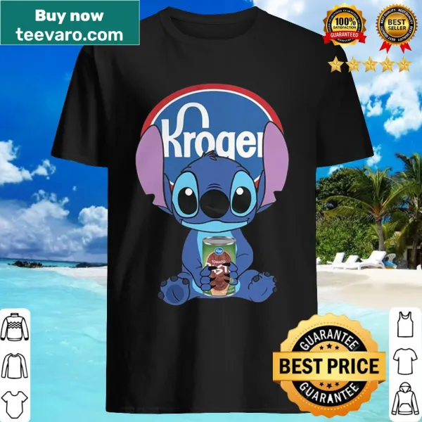 Illustration of a character hugging a grocery bag on a humorous shirt