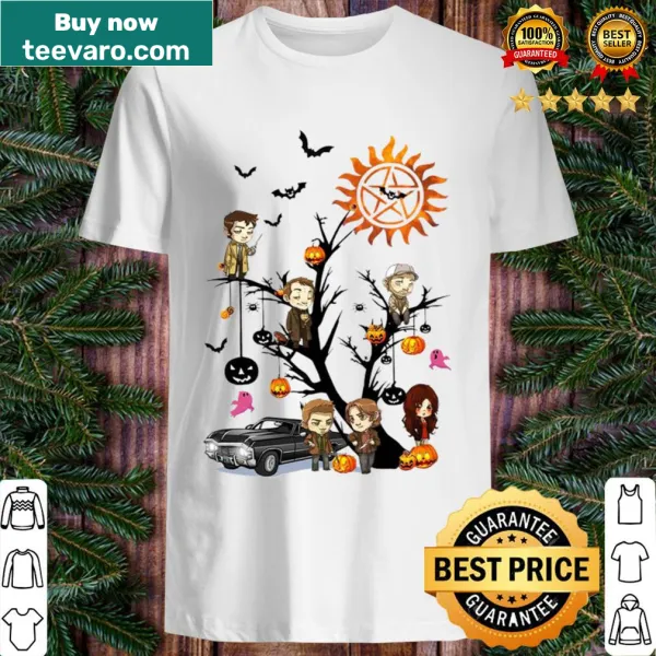 Eerie supernatural Halloween shirt featuring haunting trees