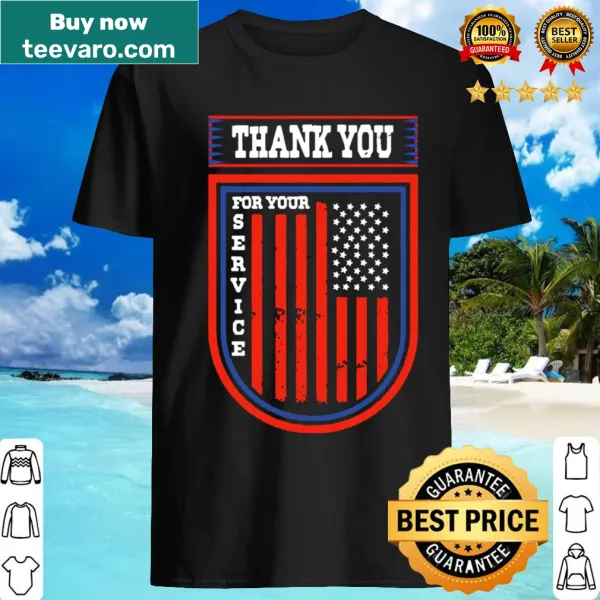 American flag design on shirt honoring service members.