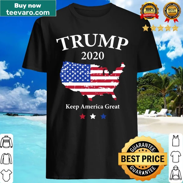 Trump 2020 shirt featuring 'Keep America Great' slogan in bold typography