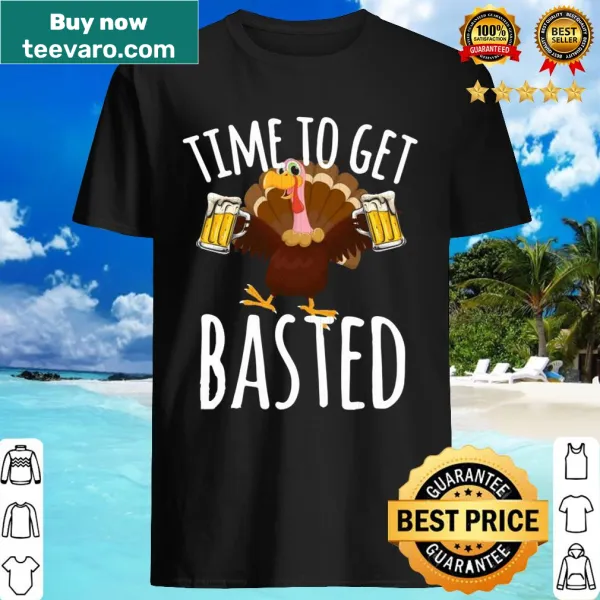 Funny Thanksgiving shirt with humorous turkey and beer text