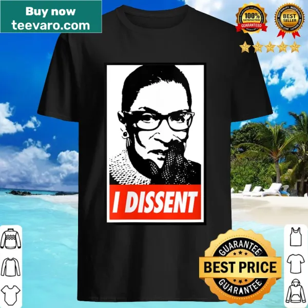 Inspirational RBG I Dissent graphic on V-neck T-shirt