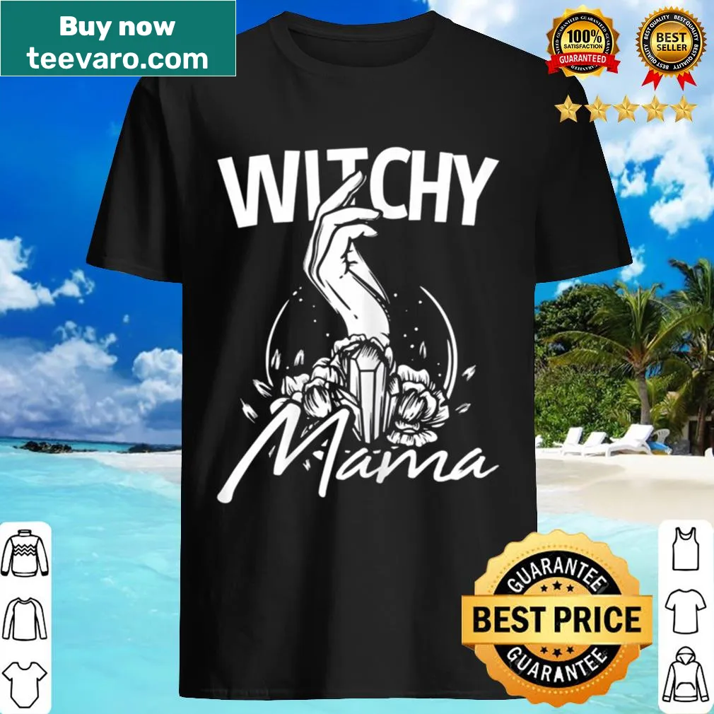 Witchy Mama Halloween shirt with playful typography