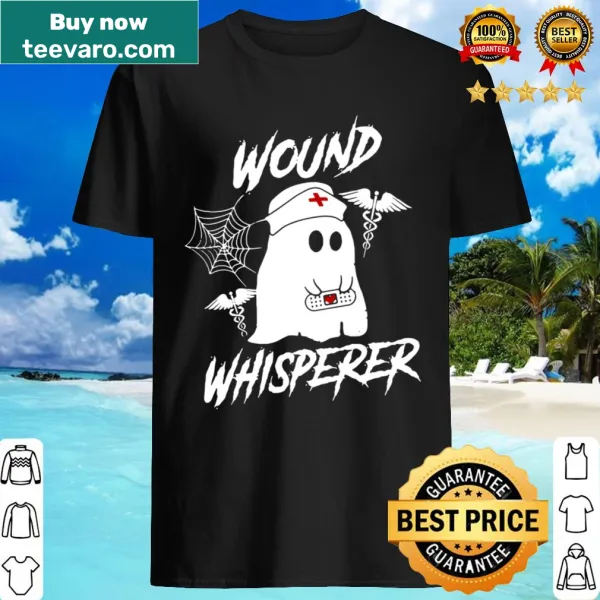 Halloween t-shirt featuring a ghost and nurse-themed design
