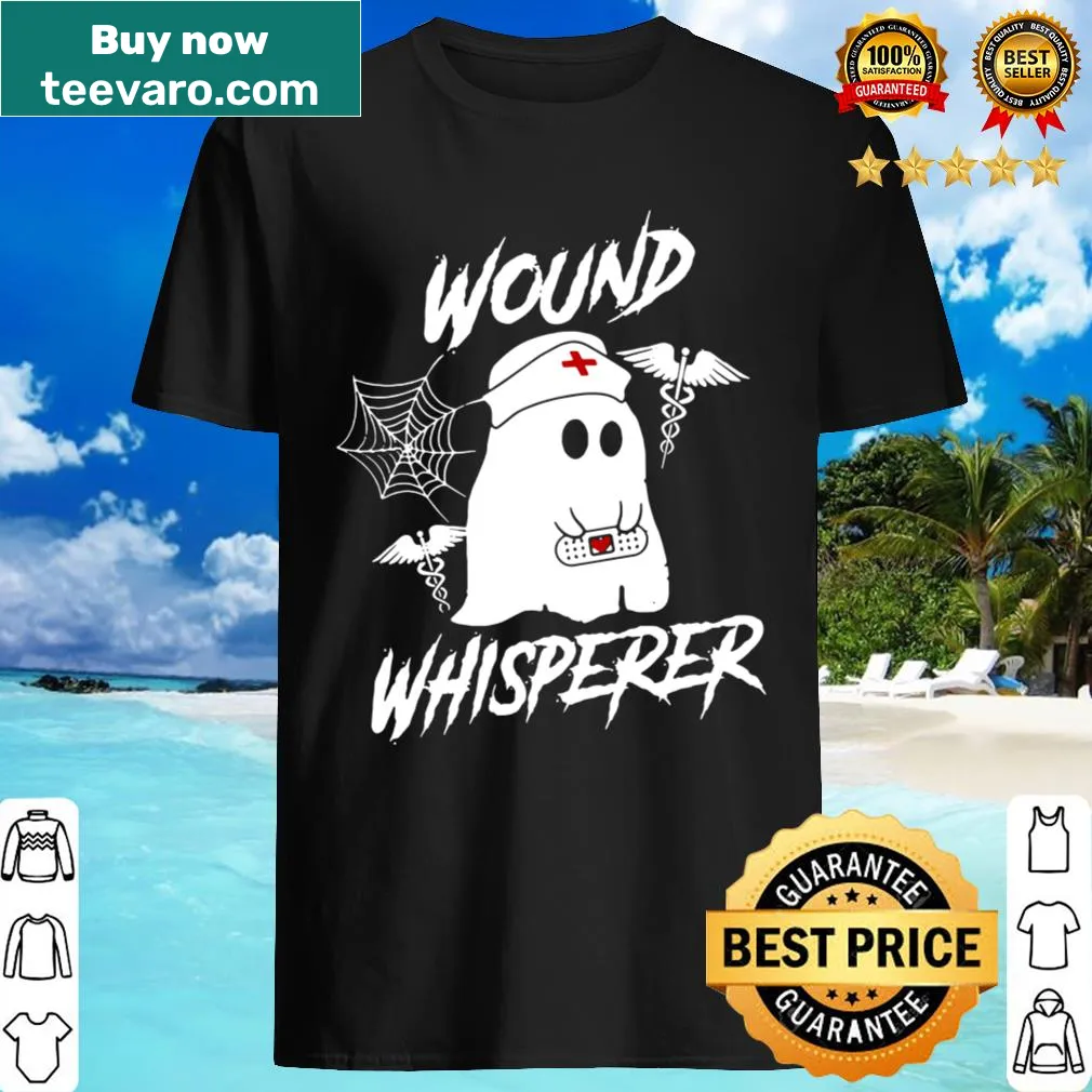 Halloween t-shirt featuring a ghost and nurse-themed design
