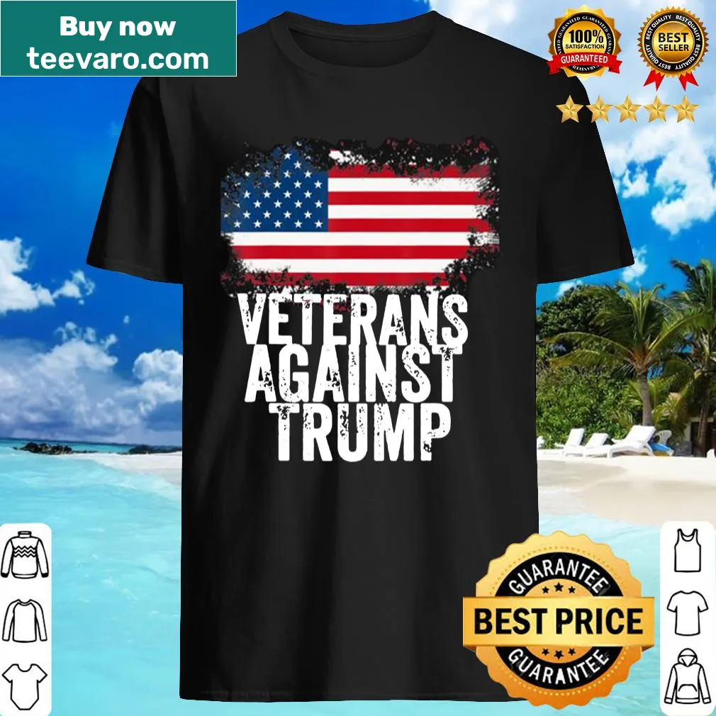 T-shirt stating 'Veterans Against Trump' in bold typography