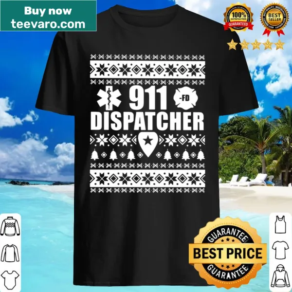 Festive shirt celebrating dispatchers with '912 Dispatcher' text for Christmas.