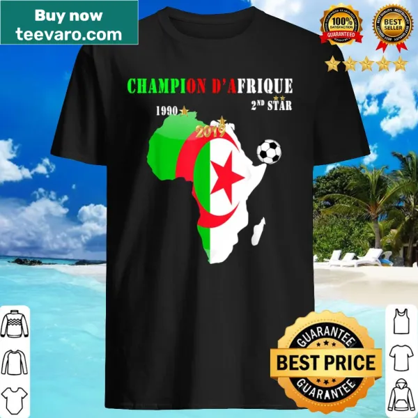 T-shirt celebrating Algeria football team with bold typography