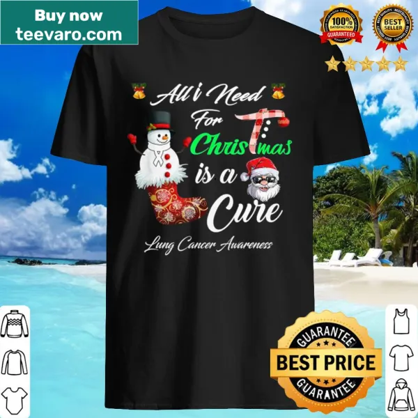 Lung cancer awareness Christmas shirt with inspiring text