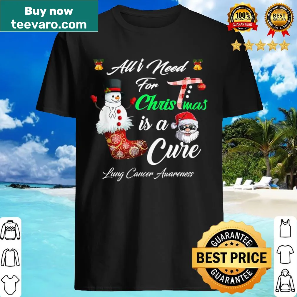 Lung cancer awareness Christmas shirt with inspiring text