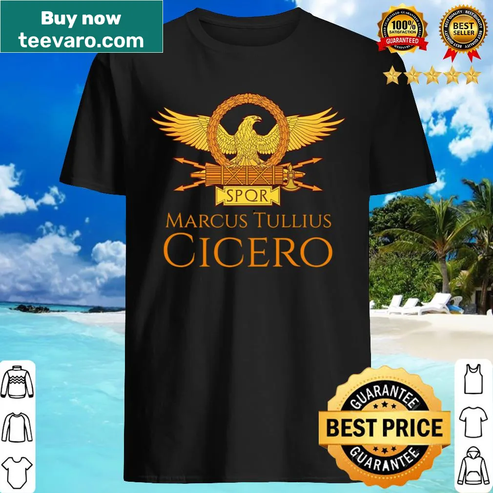 T-shirt featuring SPQR eagle graphic and Marcus Tullius Cicero